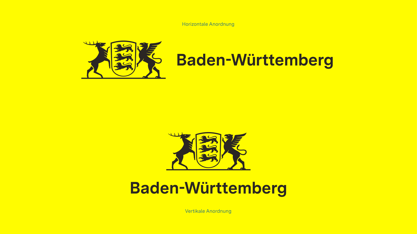 Extended Logo, einmal mit Wortmarke rechts vom Logo, einmal mit Wortmarke unter dem Logo.